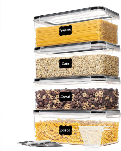 Pasta Storage Containers, 4 Pack, 3.2L Airtight Canisters1