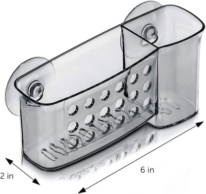 Bath Caddy Basket with Suction Cups, 6 In, Clear (1 Pack)4