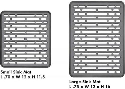 OXO Good Grips Small Kitchen Sink Mat with Drain Holes, Silicone Sink Mat | Non-Slip Rubber Sink Bottom Mat, Protects Dishes and Sink, Kitchen Sink Protector, Drain Holes, Gray8
