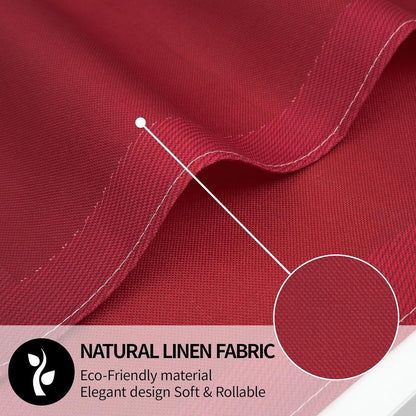 Red Placemats Set of 8, 12X18 Inch Faux Linen Table Mats4