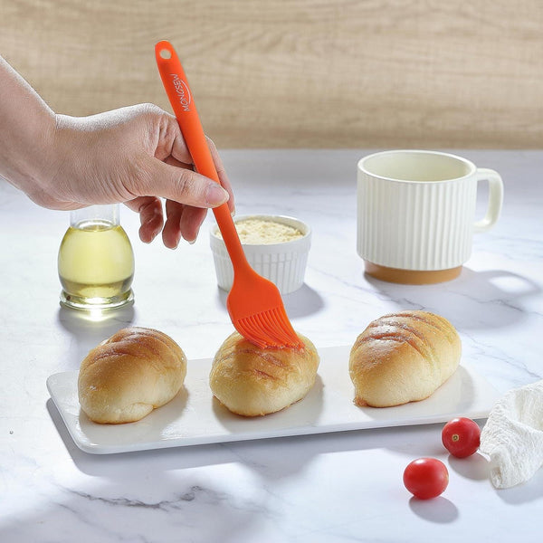 4PCS Silicone Basting Pastry Brush,  Heat Resistant Food Brush Spread Oil Butter Sauce for BBQ Grill Baking Kitchen Cooking, BPA Free, Dishwasher Safe (Multicolor, 4 Pcs)8