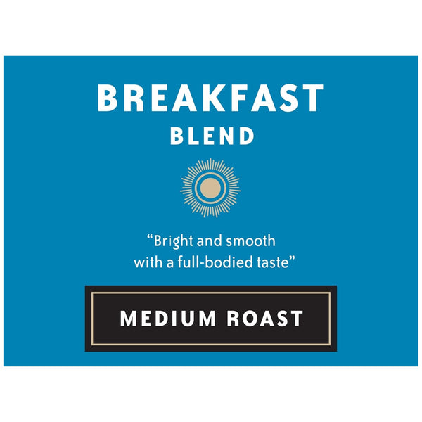 Breakfast Blend 72 Ounces Ground Coffee, Medium Roast, 12 Ounce Bag (Pack of 6)3
