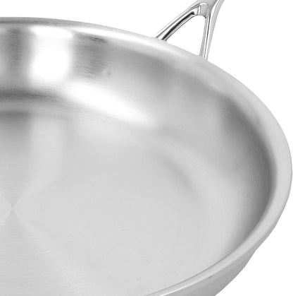 Atlantis Proline 12.6-Inch Stainless Steel Fry Pan with Helper Handle5