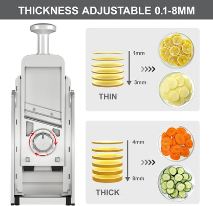 Safe Mandoline Slicer Plus, Adjustable Potaot Slicer 1-8 Mm4