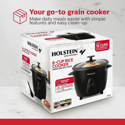 16-Cup Cooked (8-Cup Uncooked) Rice Cooker, Black – One-Touch Operation with Cook & Keep Warm Functions, Perfect for Rice, Quinoa, Oatmeal, Stews & Grains9