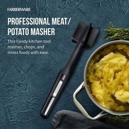 Meat Masher and Chopper Tool with 5 Beveled Blades - Ground Beef Chopper, Potato Masher, Batter Stirrer - Heat Resistant to 450 F, Dishwasher Safe2
