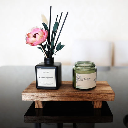 Wood Riser for Decor, 8.66X3.54In Wood Pedestal Stand, Small Wooden Riser for Bathroom for Kitchen Counter5