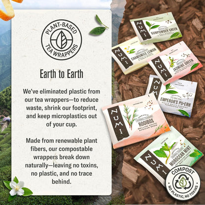 Numi Organic Jasmine Green Tea, 18 Green Tea Bags with Real Jasmine Flowers | Green Tea Leaves Scented with Real Jasmine Flowers6