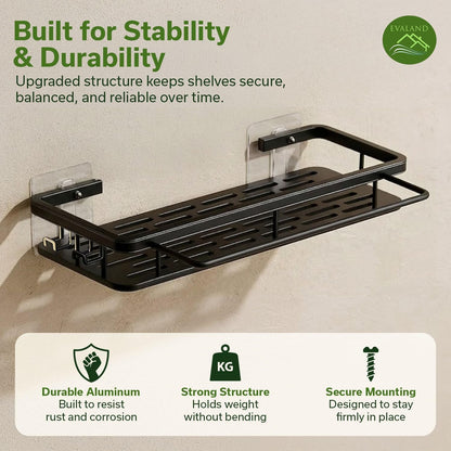 Self Adhesive Shower Caddy Organizer 2-Pack No-Drill Storage6