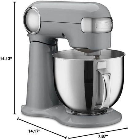 SM-50GR Precision Master 5.5-Quart 12-Speed Stand Mixer with Mixing Bowl, Chef'S Whisk, Flat Mixing Paddle, Dough Hook, and Splash Guard with Pour Spout, Dove Gray10