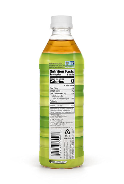 Unsweetened Pure Green Tea, Organic, Sugar Free, 0 Calories, 16.9 Ounce (Pack of 12)2