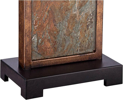 Yukon 30" Bronze Brown Large Table Lamps Set of 2 Natural Slate Stone5