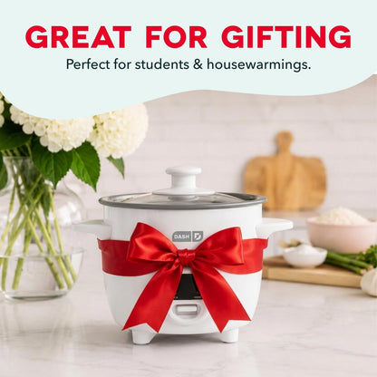 Mini Rice Cooker, 2-Cup Removable Ceramic Nonstick Pot, White | Small Rice Cooker, Rice Maker for One, Keep Warm Function, Cooks Oatmeal, Quinoa & Grains8