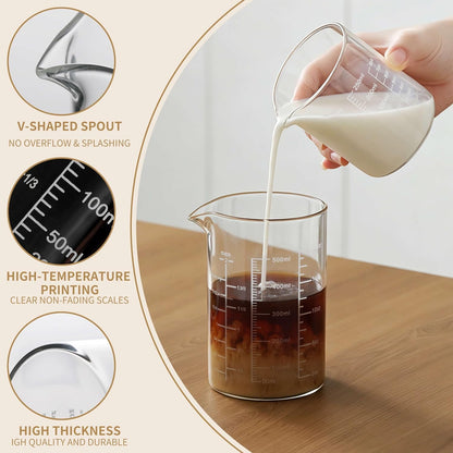 1000Ml Glass Measuring Cup with Markings Borosilicate4
