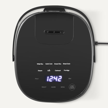 Rice Cooker 6-Cup Uncooked 12-Cup Cooked, Micon with Fuzzy Logic, Keep Warm, Black4