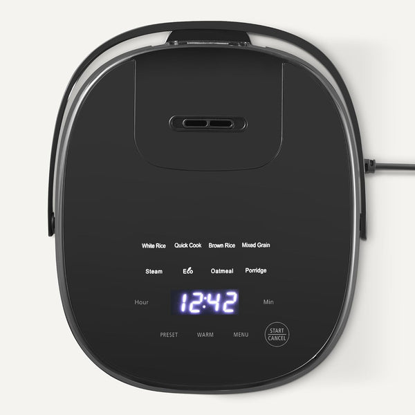 Rice Cooker 6-Cup Uncooked 12-Cup Cooked, Micon with Fuzzy Logic, Keep Warm, Black4