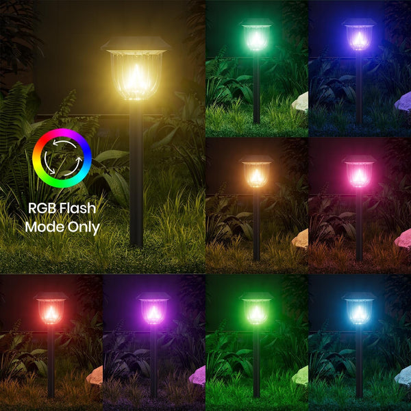 Solar Yard Lights, 4 Pack, 7 Colors, Multicolor, IP654