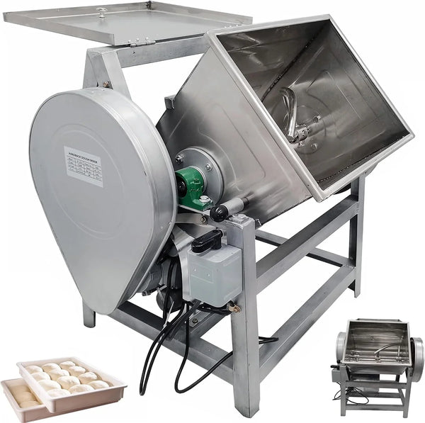 Commercial 15KG Dough Mixer Machine Electric Flour Mixer with 90 Degree Tilt Bowl for Dough Mixing Kneading Capacity 30QT 1500W1