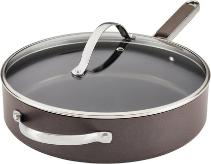 Curry Kitchenware Professional Hard Anodized Nonstick Cookware Pots and Pans Set, 10 Piece, Charcoal7