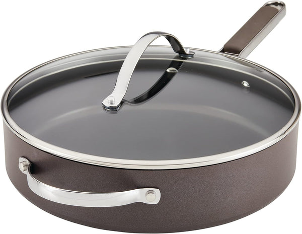 Curry Kitchenware Professional Hard Anodized Nonstick Cookware Pots and Pans Set, 10 Piece, Charcoal7