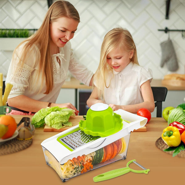 Graters for Kitchen, Cheese Grater with Container, Mandoline Slicer for Kitchen, Vegetable Grater, Carrot Shredder, Julienne Slicer and Peeler, Potato Slicer2