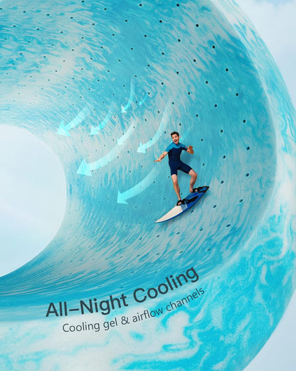 3 Inch Twin XL Memory Foam Mattress Topper, Cooling Gel Infused Mattress Pad, Ventilated Bed Topper for Pressure Relief, Dorm Room Essentials, Blue5