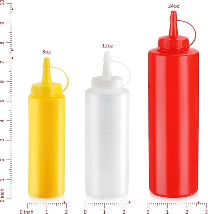 Squeeze Bottles, Plastic, 8 Oz, Clear, Pack of 63
