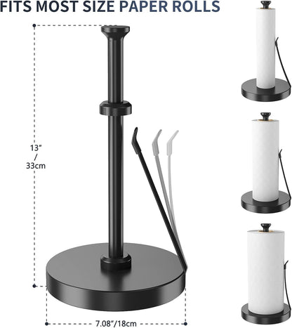 Countertop Paper Towel Holder for Kitchen, Black Tension Arm7