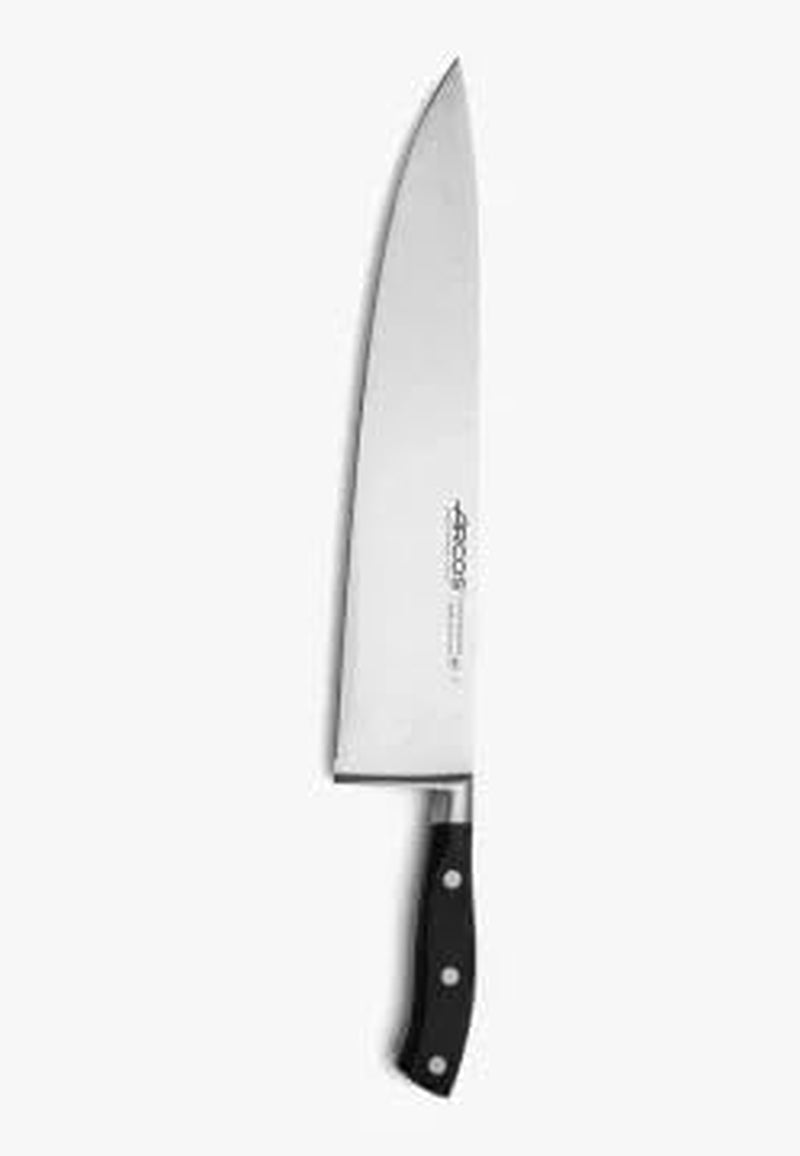 forged-chef-knife-12-inch-stainless-steel-multi-use-professional-cooking-knife-for-cutting-meat-and-vegetables-ergonomic-polyoxymethylene-handle-and-300mm-blade-series-riviera-color-black