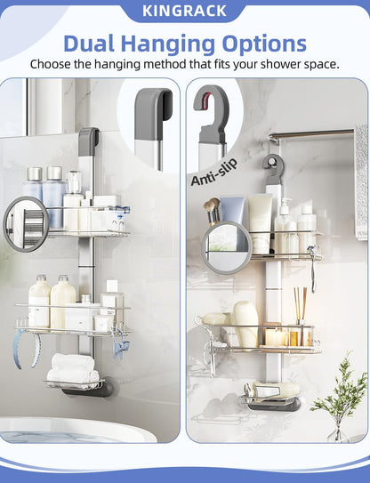 Shower Caddy Hanging,Aluminum Shower Racks for inside Shower2