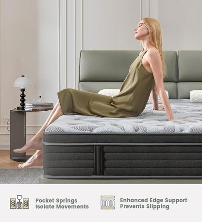 12 Inch Full Mattress, Medium Firm Hybrid Mattress in a Box3