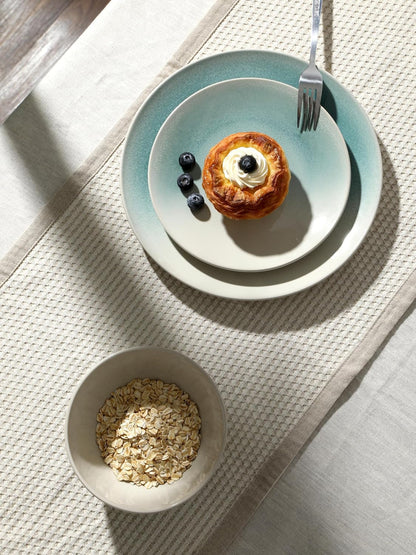 Ceramic Plates and Bowls Sets, Reactive Glaze Dinnerware Set for 88