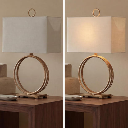 Signature Design by Ashley Table Lamp, 28 Inch, Gold, Rectangle Shade7