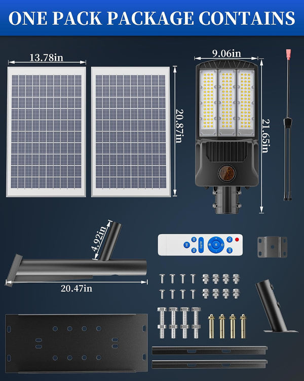 Solar Street Lights Outdoor, Of-12000W Commercial Parking Lot Light7