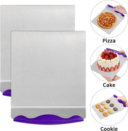 Cake Safe Lifter 7.8"X9.6" Stainless Steel Pizza Transfer Shovel Cookie Spatula4