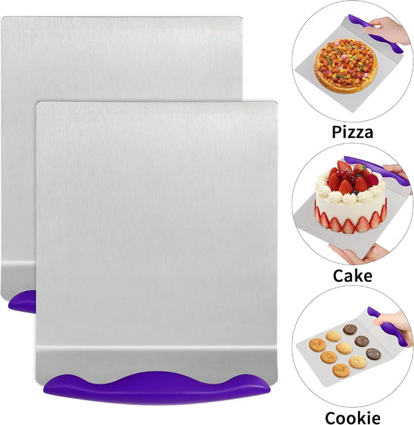 Cake Safe Lifter 7.8"X9.6" Stainless Steel Pizza Transfer Shovel Cookie Spatula4
