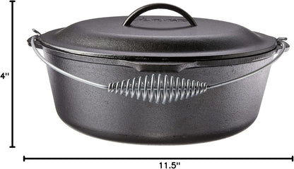 Cast Iron Dutch Oven Bundle with Fry Basket and Iron Cover, Pre-Seasoned5