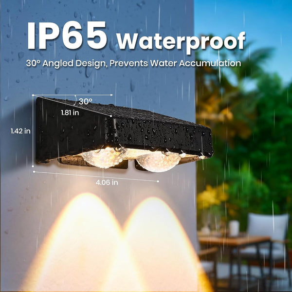 Solar Fence Lights Outdoor, Color Changing, Waterproof IP65, 16 Pack5