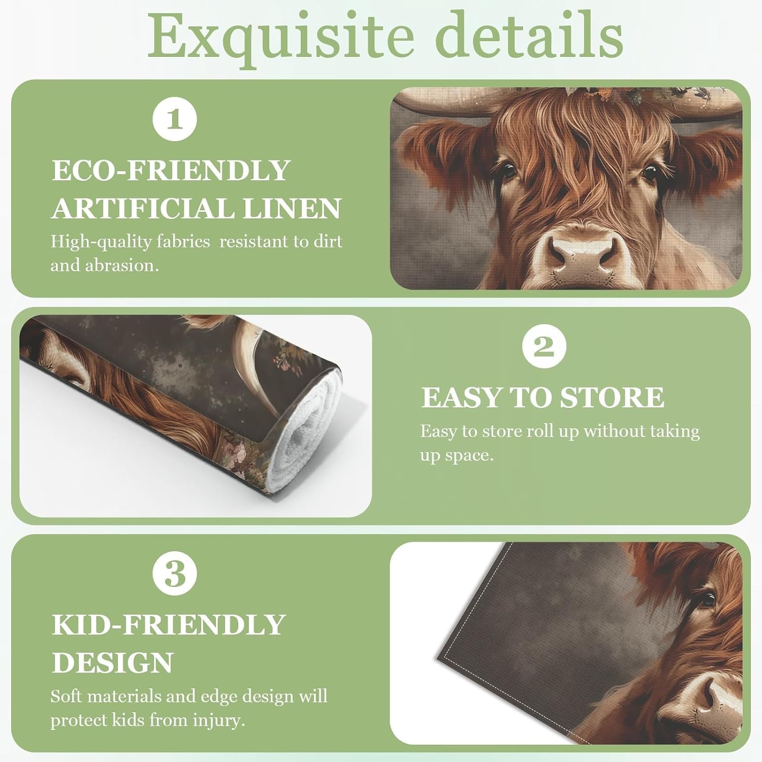 highland-cow-floral-placemats-set-of-6-washable-heat-resistant-table-mat-animal-linen-place-mats-for-party-kitchen-dining-home-decor-12x18-inch