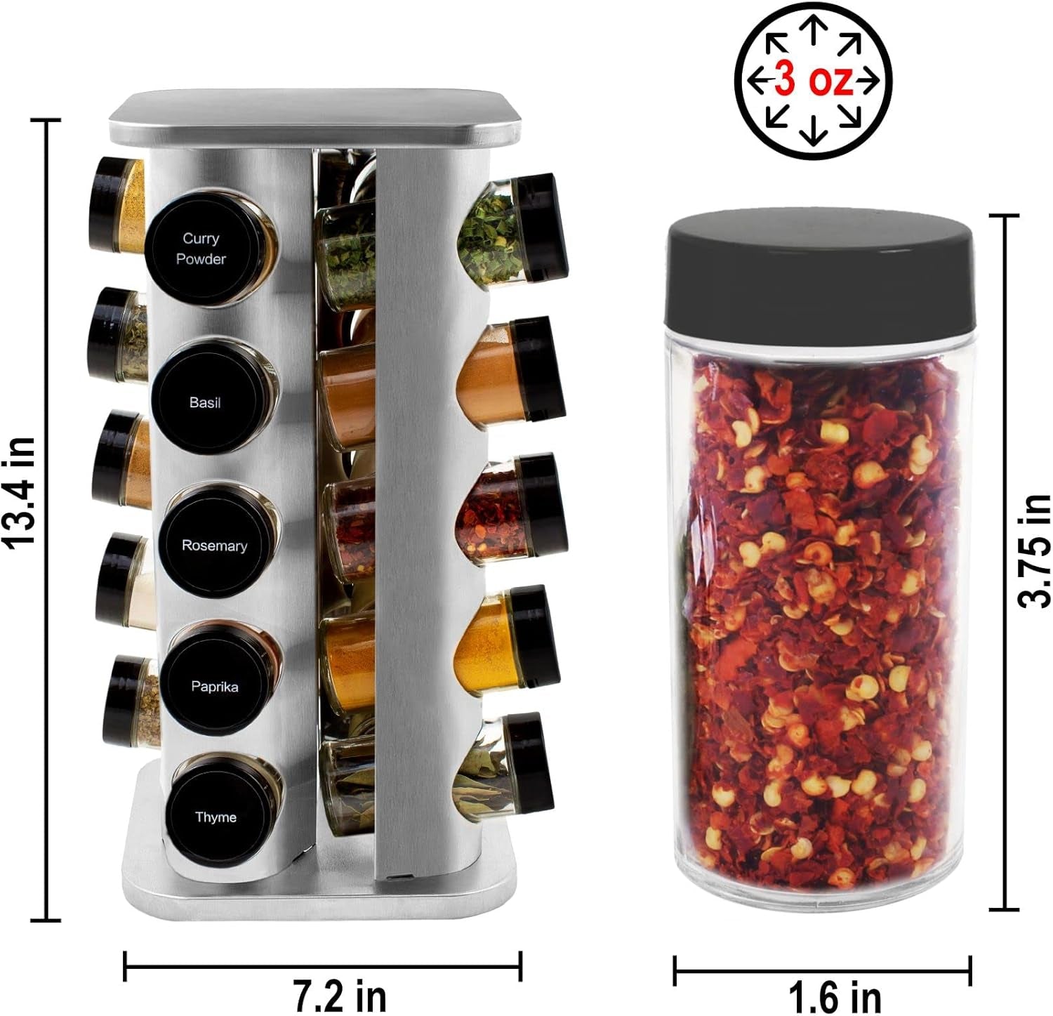 20-jar-rotating-spice-rack-with-spices-included-5-year-free-spice-refill-program-stainless-steel-countertop-spice-rack-with-3-oz-glass-jars-5-year-free-spice-refill-program-stainless-steel-countertop-3-oz-glass-jars