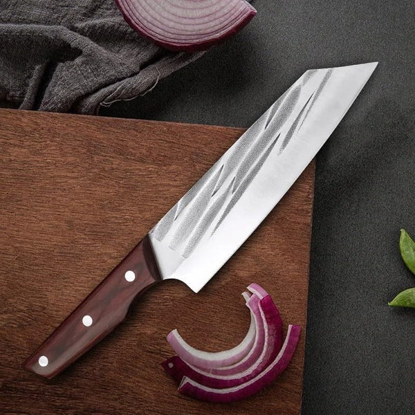 Cleaver Knife,Meat Cleaver 7 Inch Meat Cleaver Hand-Forged Kitchen Chef Slicing Knife Wooden Handle Stainless Steel Butcher Fish Knife Cooking Tools4