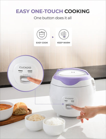 CUCKOO Rice Cooker and Warmer, 12-Cup Cooked, White, CR-0671V | 6-Cup Uncooked Capacity, Nonstick Inner Pot, 2 Cooking Modes, Automatic Keep Warm, Easy-To-Use Controls6