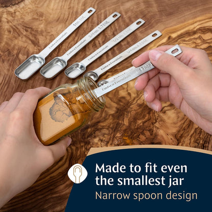 Stainless Steel Measuring Cups and Spoons Set (15 Piece Set)4