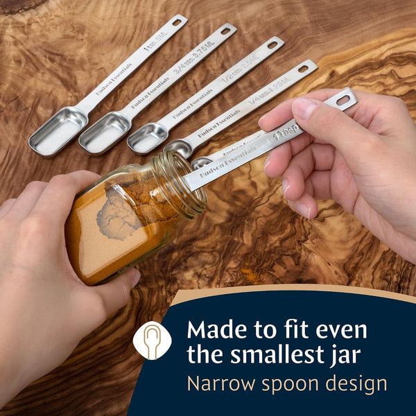 Stainless Steel Measuring Cups and Spoons Set (15 Piece Set)4