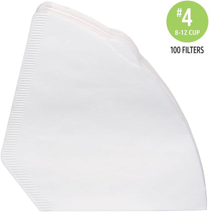 Number 4 Cone Coffee Filters for 8-12 Cup Coffee Makers, White, 100 Count2