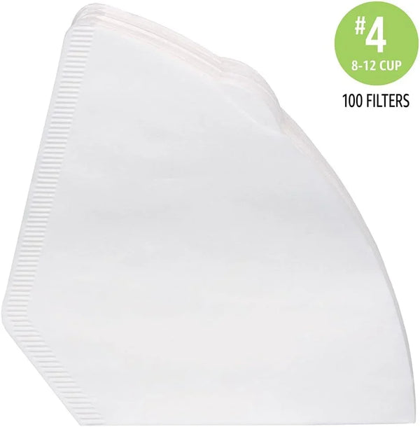 Number 4 Cone Coffee Filters for 8-12 Cup Coffee Makers, White, 100 Count2