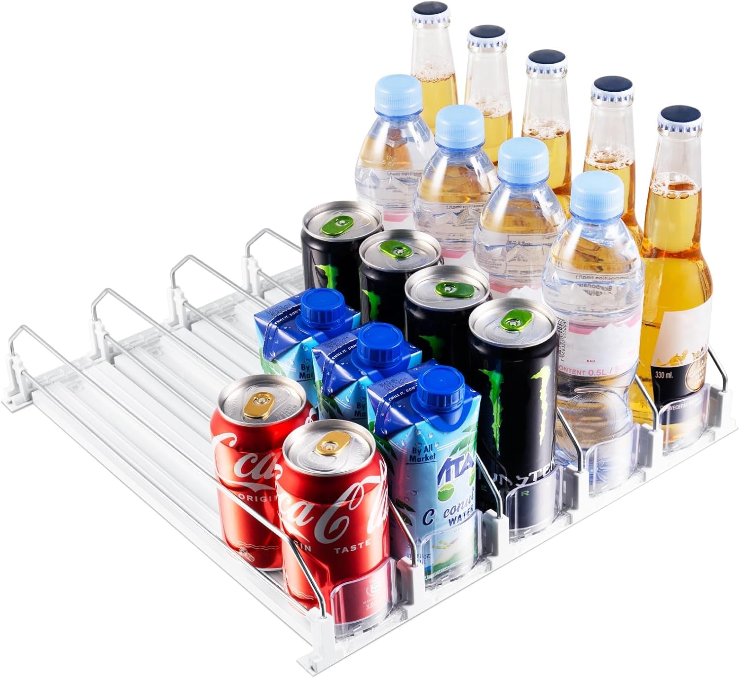 drink-organizer-for-fridge-soda-can-organizer-for-refrigerator-with-automatic-pusher-glide-adjustable-width-drink-dispenser-for-fridge-holds-up-to-25-cans-or-bottles-5-row