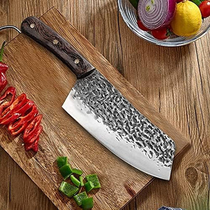 Meat Cleaver Knife, 7 Inch Forged Knife Handmade Kitchen Chinese Chef Meat Slicing Cleaver Vegetables Cutting Fish Fillet Knives Stainless Steel1