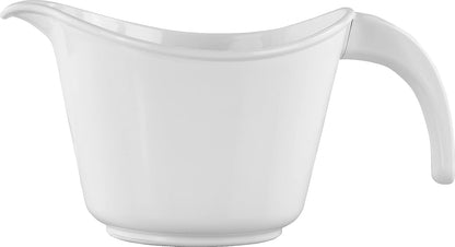 , Batter Bowl with Pour Spout, Non-Slip Base, Erogonomic Space Saving Detachable Handle, 2 QT Heavy Duty Bpa-Free Microwave & Dishwasher Safe, White3