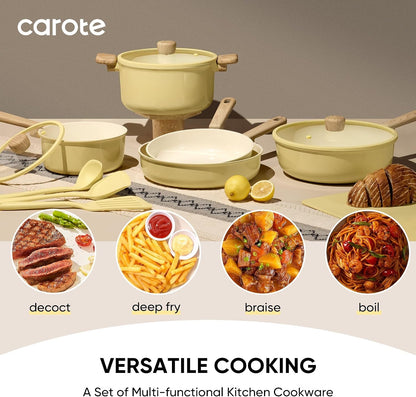 24Pcs Ceramic Cookware Set, Pots and Pans Non Stick Kitchen Cookware Sets, Pots and Pans Set Cooking Set with Knife Set3